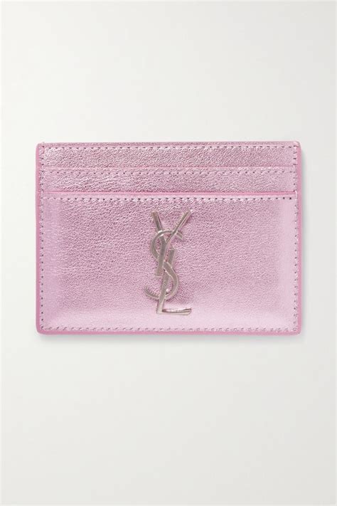 ysl card holder blush pink|ysl pink metallic card holder.